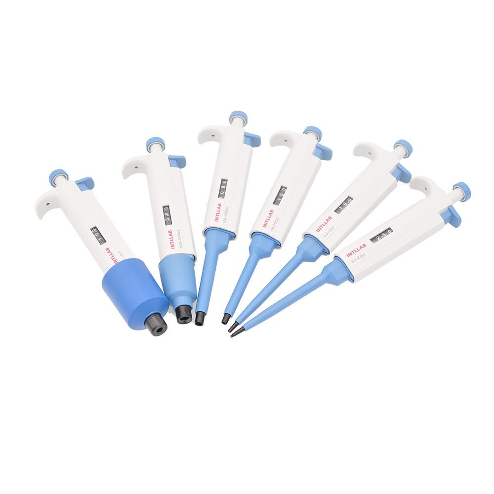 INTLLAB Precision Calibrated MicroPipette Gun - Single Channel Adjustable Volume with Tips - INTLLAB Store