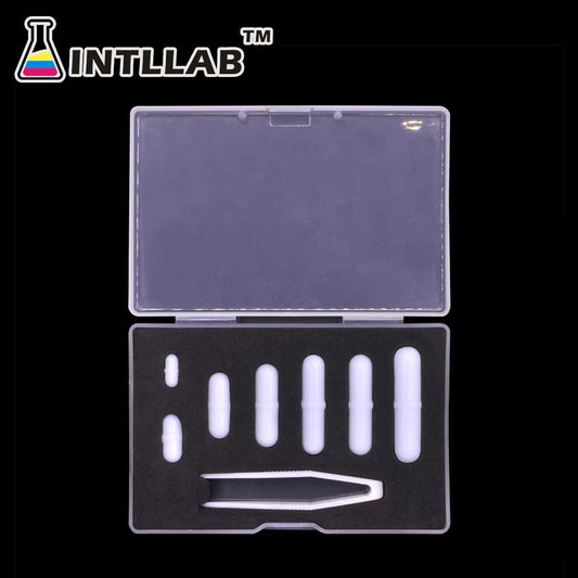 INTLLAB 7pcs Stir Bars - PTFE Magnetic Mixer Parts for Scientific Experiments