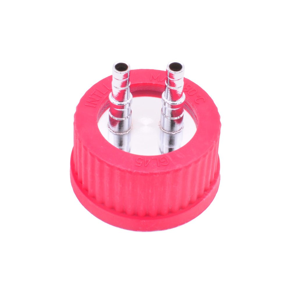 INTLLAB GL 45 - M2 PP Screw Caps with Seals - Pink Solid Top Lids for Lab Reagent Bottles - INTLLAB Store