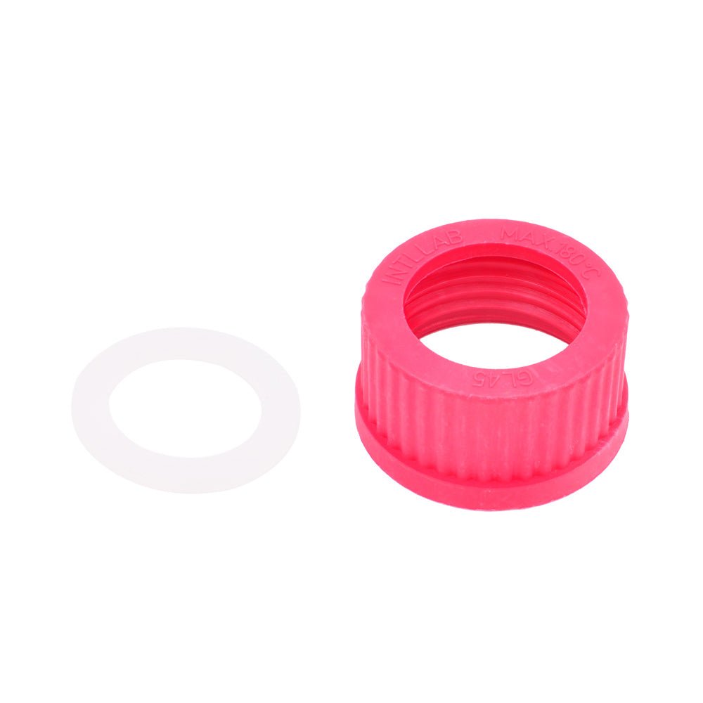 INTLLAB Pink GL 45 Accessories - PP Screw Caps Leak - Proof Seal 180°C Resistant - INTLLAB Store